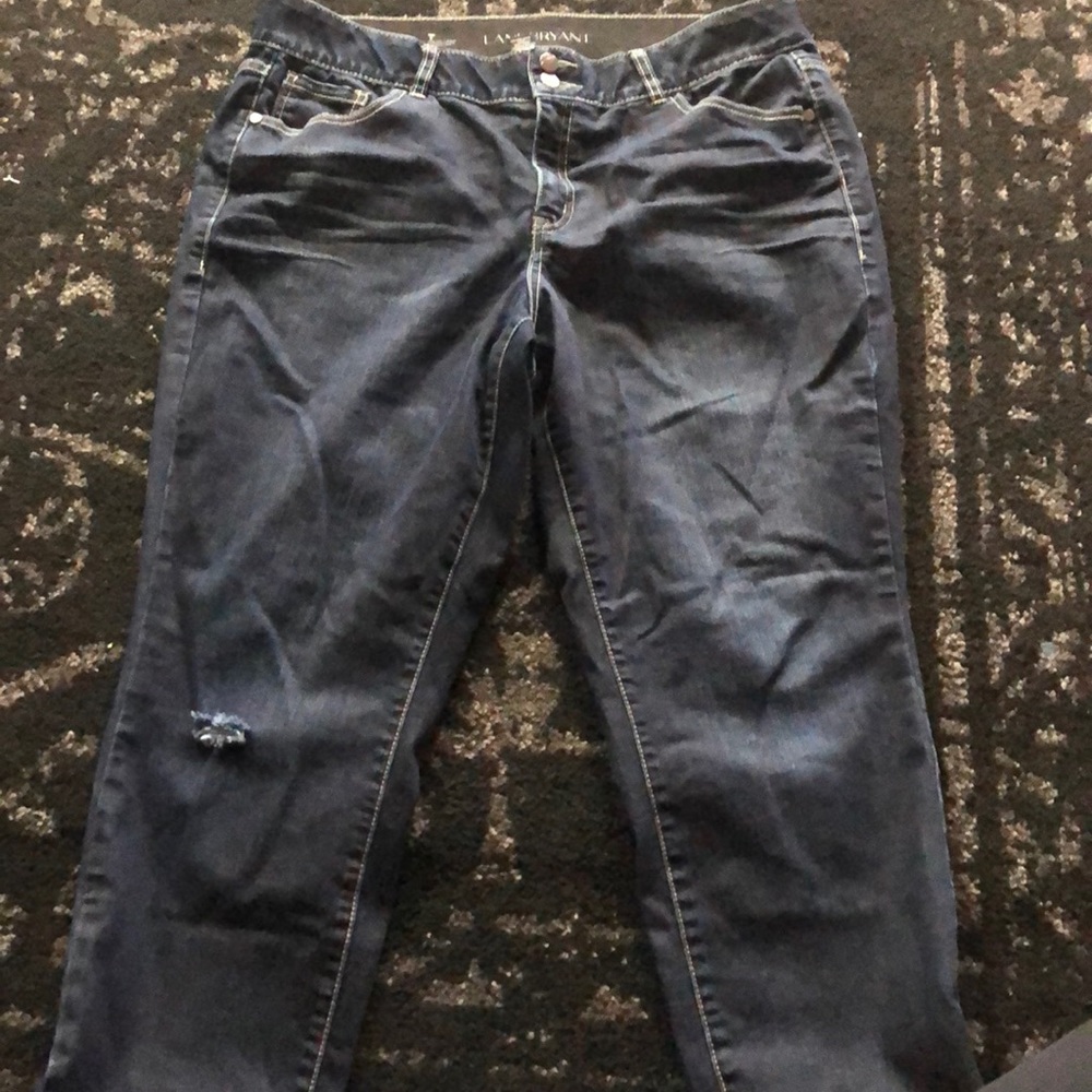 Dark blue jeans